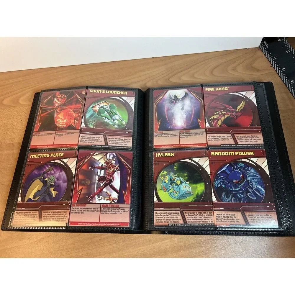 Collection Of Bakughan Trading Cards In Album